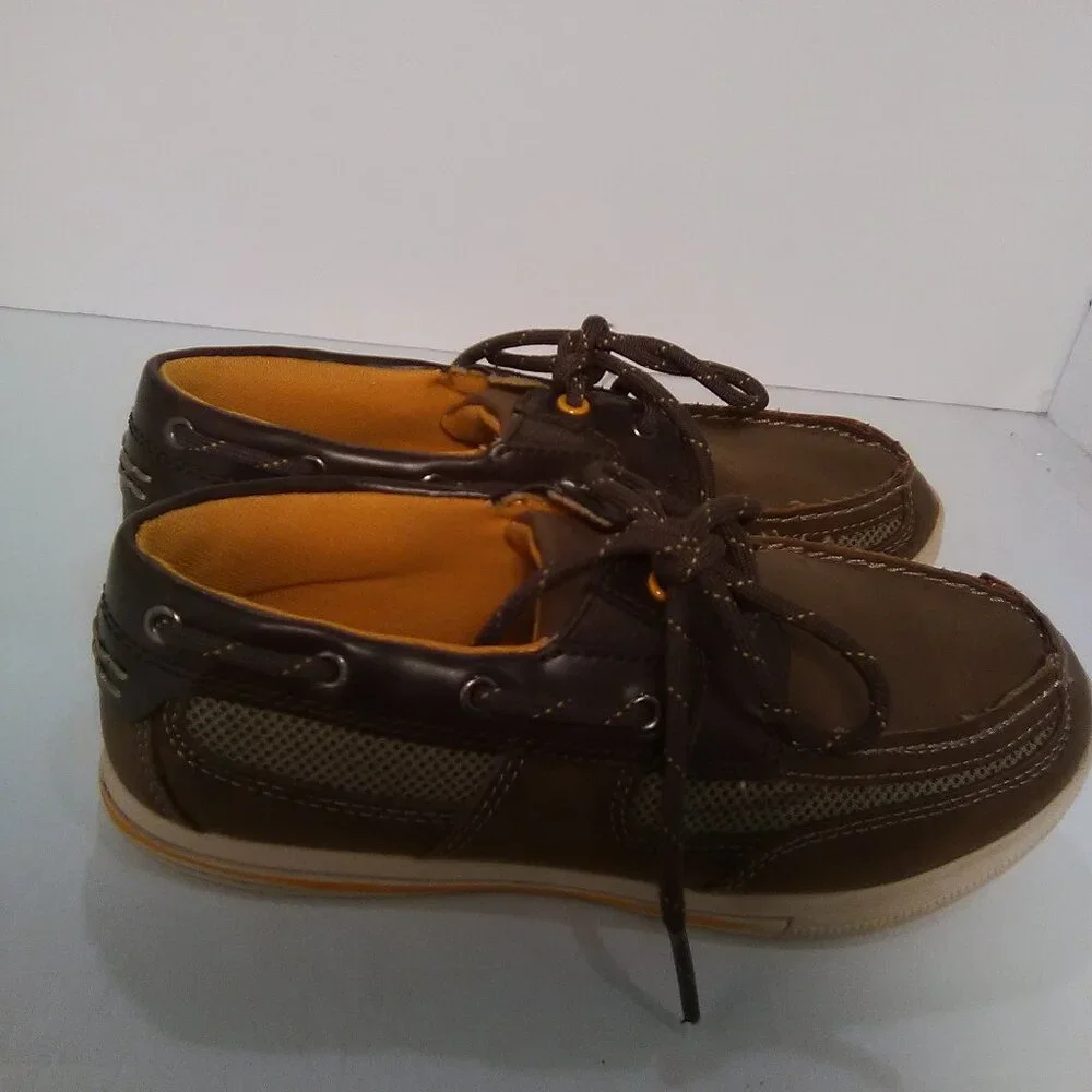 American Eagle Boys Loafers Tie Lace Color Brown Casual Dress Shoe Size …